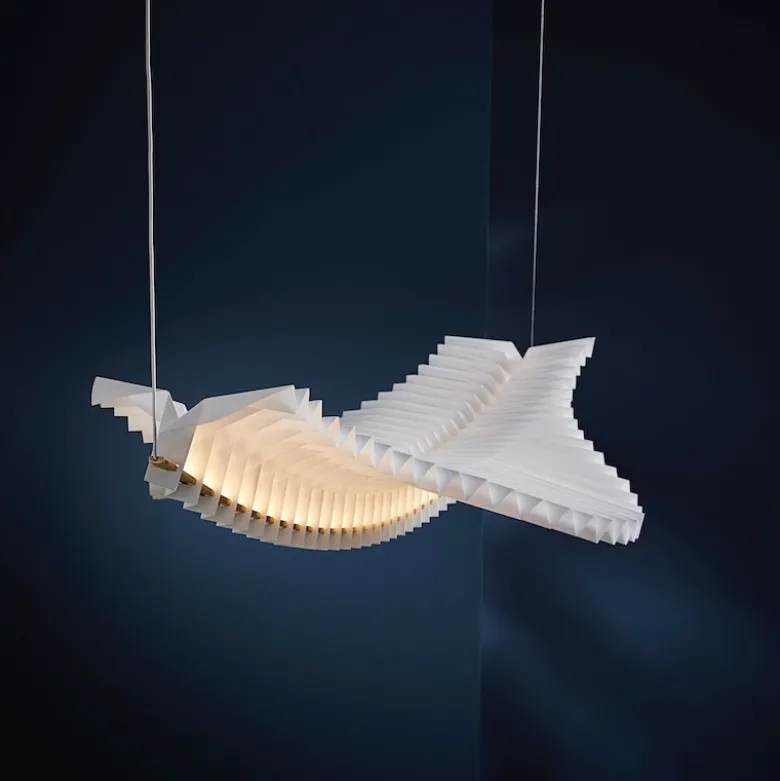 Sora taklampa solid brass/white