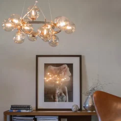 Splendor Ø58cm taklampa guld/amber