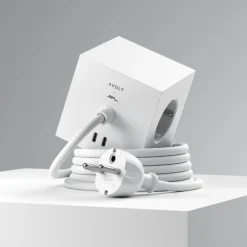 Square 1 grenuttag dual USB-C 30W & magnet 3m Martinelli Luce Edition opal white