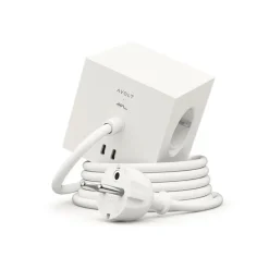 Square 1 grenuttag dual USB-C 30W & magnet 3m Martinelli Luce Edition opal white