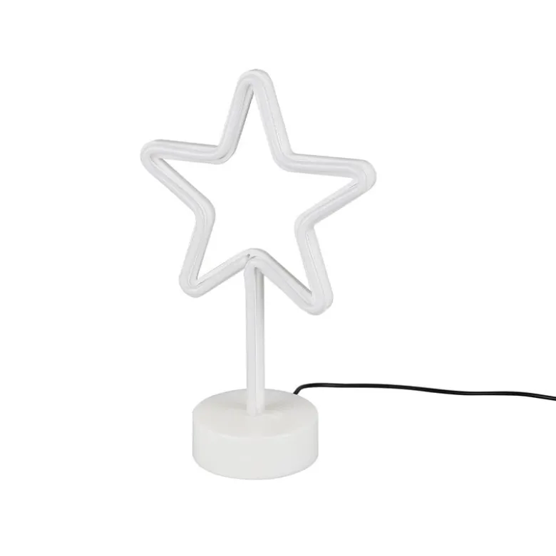 Star bordslampa vit/gul