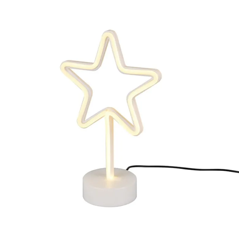 Star bordslampa vit/gul