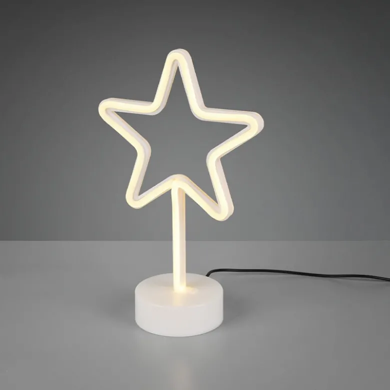 Star bordslampa vit/gul