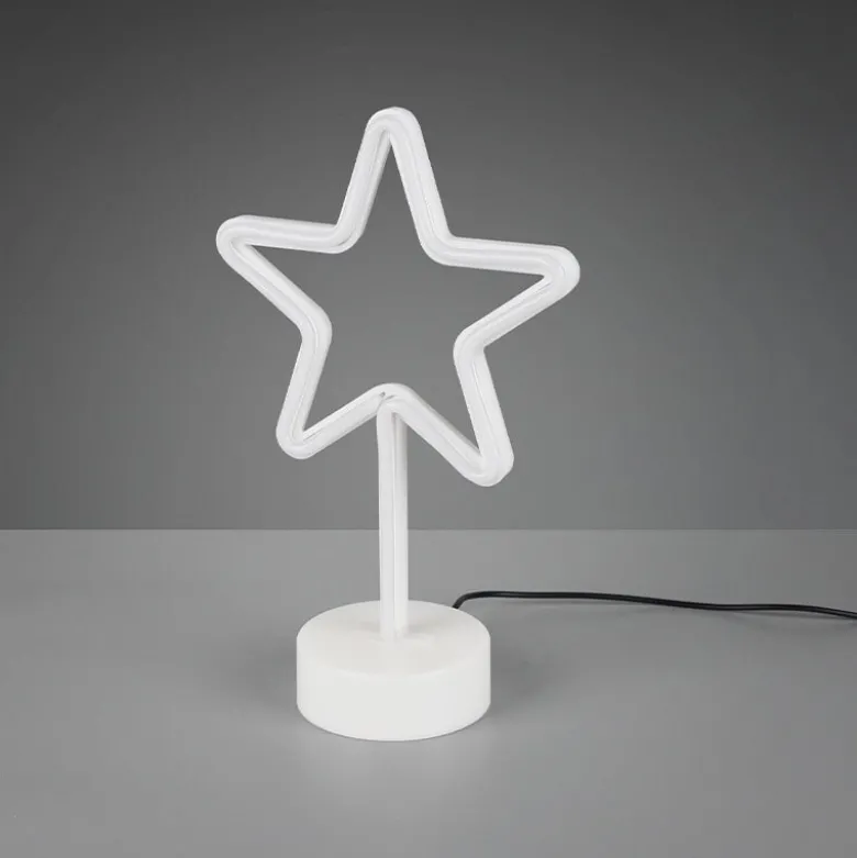 Star bordslampa vit/gul