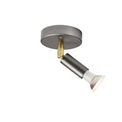 Star 1 tak-/vägglampa fast installation rå stål