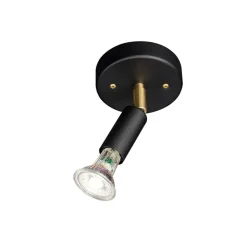 Star 1 tak-/vägglampa fast installation svart strukturlack