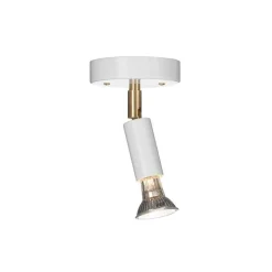 Star 1 tak-/vägglampa fast installation vit strukturlack