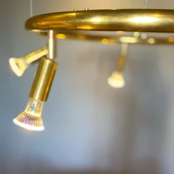 Star 5 tak-vägglampa rå mässing