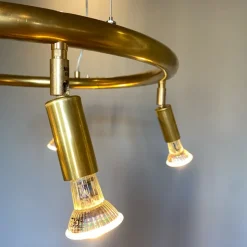Star 5 tak-vägglampa rå mässing