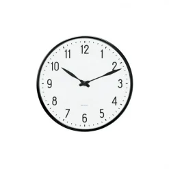 Station Väggur Ø21 cm vit/svart