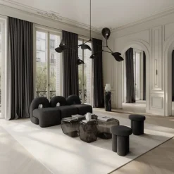 Stingray chandelier taklampa burned black
