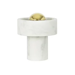 Stone portabel bordslampa guld