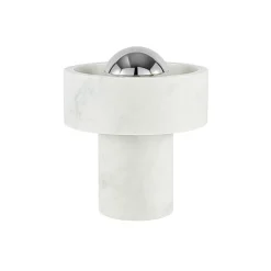 Stone portabel bordslampa silver