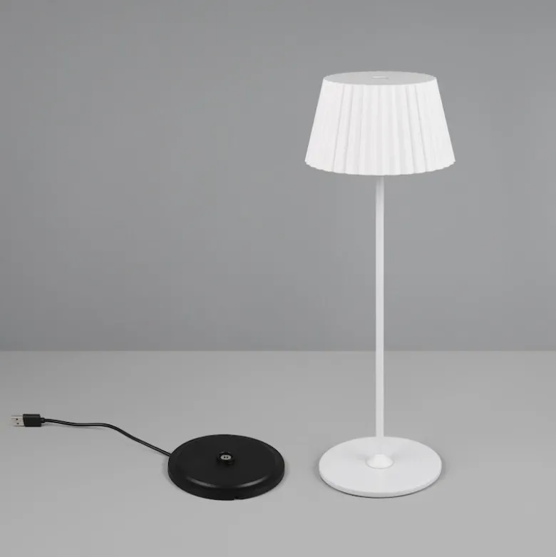 Suarez portabel bordslampa vit