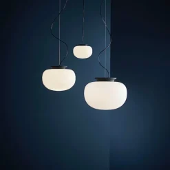 Supernate Ø38 taklampa opal white/black