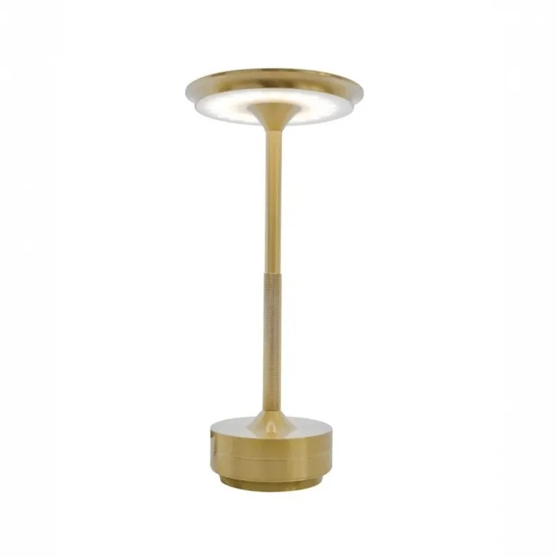 Svampen portabel bordslampa mässing