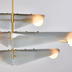 Sycamore Chandelier 5 Tiers Taklampa Dawn Grey Glass/mässing