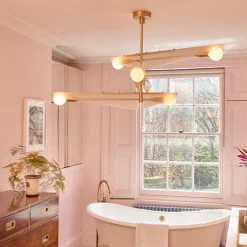 Sycamore Chandelier 3 Tiers Taklampa Dusk Pink Glass/mässing