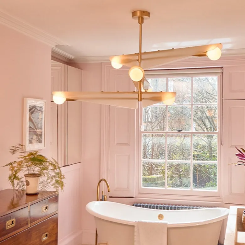 Sycamore Chandelier 3 Tiers Taklampa Dusk Pink Glass/mässing