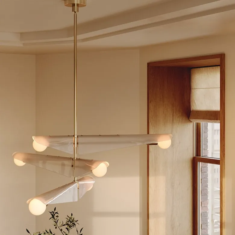 Sycamore Chandelier 3 Tiers Taklampa Dusk Pink Glass/mässing
