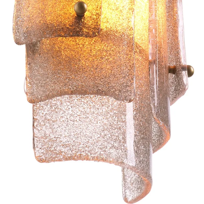 Sylvester Vägglampa Antik mässing/glas