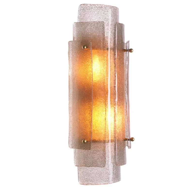 Sylvester Vägglampa Antik mässing/glas