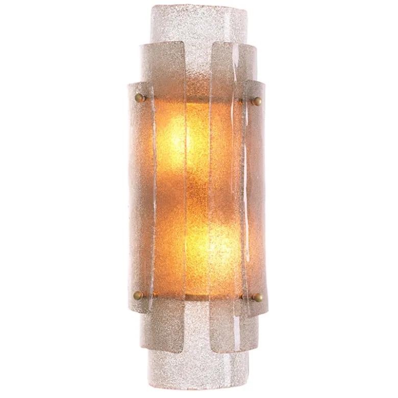 Sylvester Vägglampa Antik mässing/glas