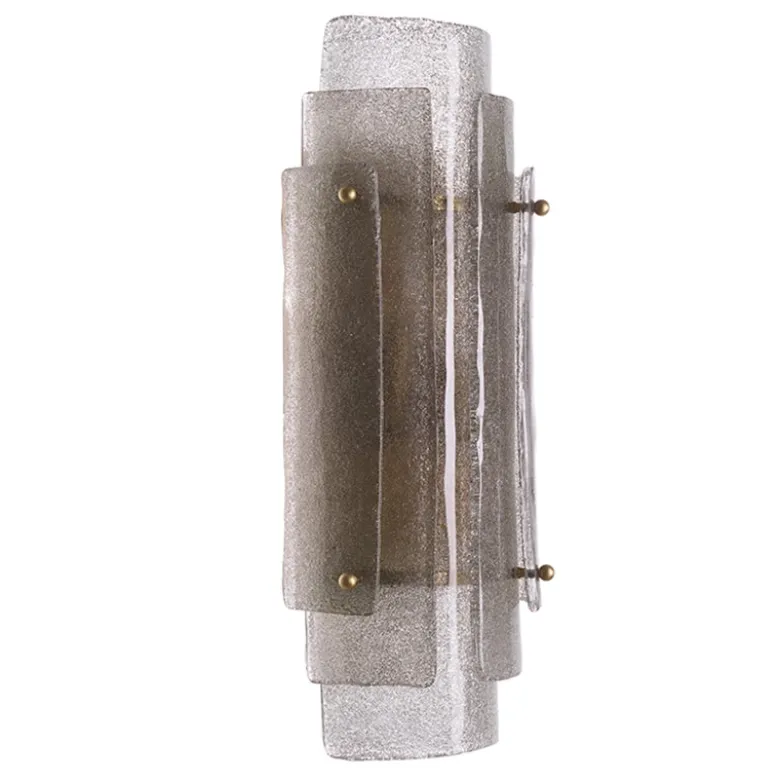 Sylvester Vägglampa Antik mässing/glas