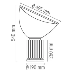 Taccia PMMA bordslampa brons