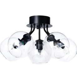 Tage 50 Plafond Svart/klart glas