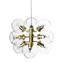 Tage 50 Taklampa mässing/klart glas