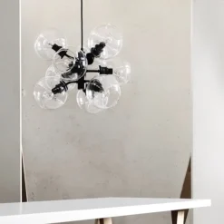 Tage 50 Taklampa svart/klart glas