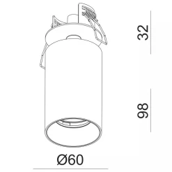Tania Mini Basic GU10 spotlight svart