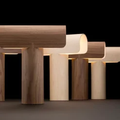 Teelo 8020 bordslampa valnöt