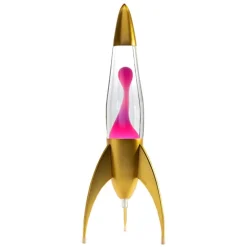 Telstar guld lavalampa klar med rosa lava