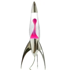 Telstar silver lavalampa klar med rosa lava