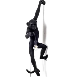 The Monkey Lamp Hanging left outdoor vägglampa svart