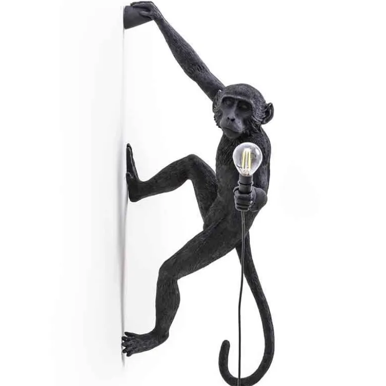 The Monkey Lamp Hanging right outdoor vägglampa svart