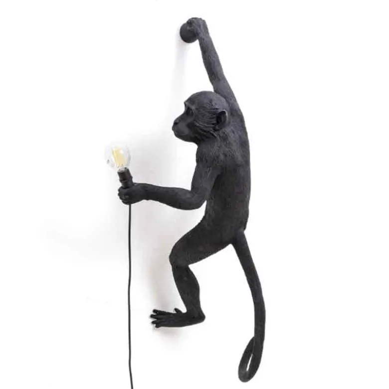 The Monkey Lamp Hanging right outdoor vägglampa svart