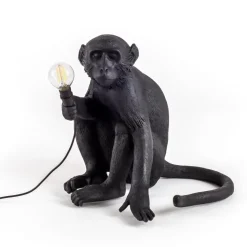 The Monkey Lamp sitting outdoor Bordslampa svart