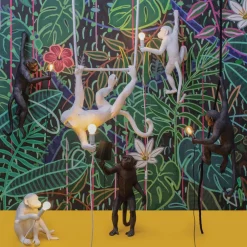 The Monkey Lamp swing Taklampa svart
