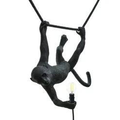 The Monkey Lamp swing Taklampa svart