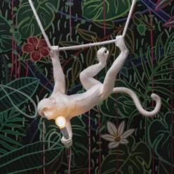 The Monkey Lamp swing Taklampa vit