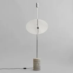The Moon golvlamp chrome