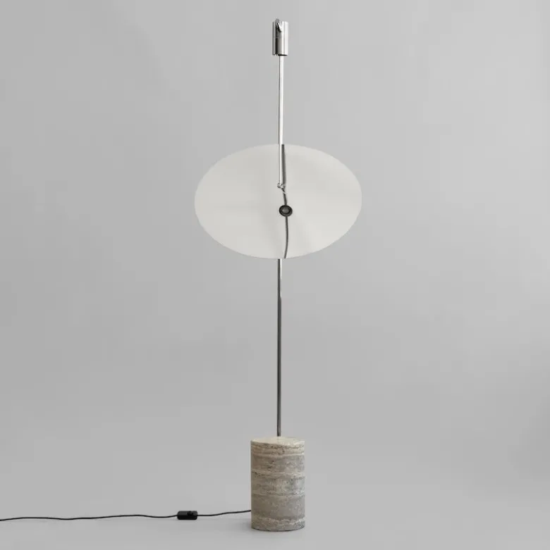 The Moon golvlamp chrome