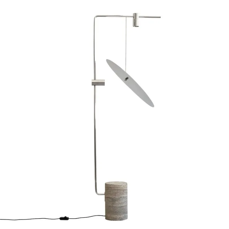 The Moon golvlamp chrome