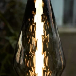 The Palazzo golvlampa svart/rökfärgat glas