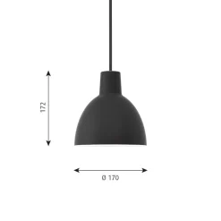 Toldbod 170 Taklampa black