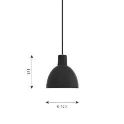 Toldbod 120 Taklampa black