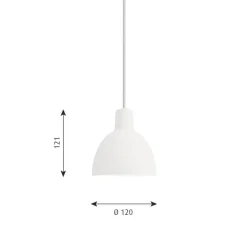 Toldbod 120 Taklampa white